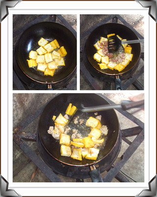 泰国豆腐爆炒碎肉的做法图解